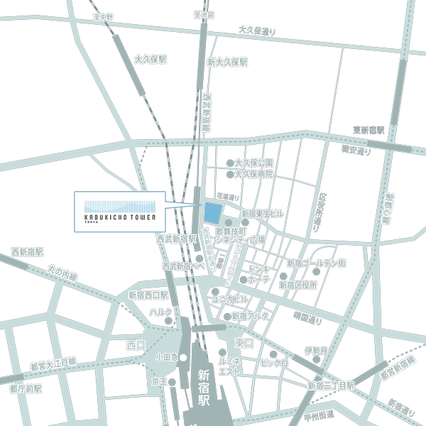 東急歌舞伎町タワーの地図